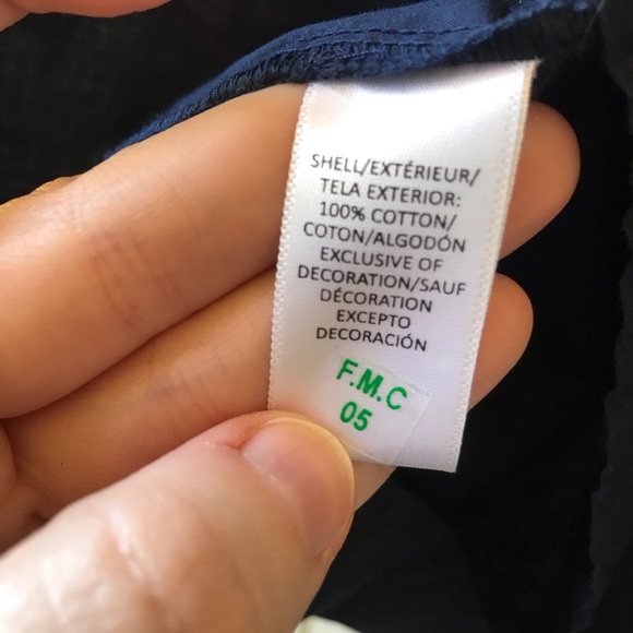 Loft Navy Floral Embroidered Peasant Top - Picture 3 of 5